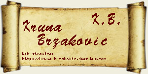 Kruna Brzaković vizit kartica
